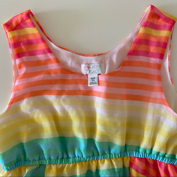Girls Rainbow Dress M 10-12 - Picture 3 of 4